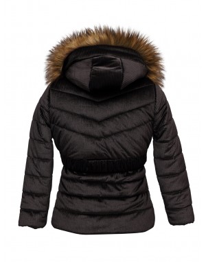 Girls Jacket Quilted Urban Black